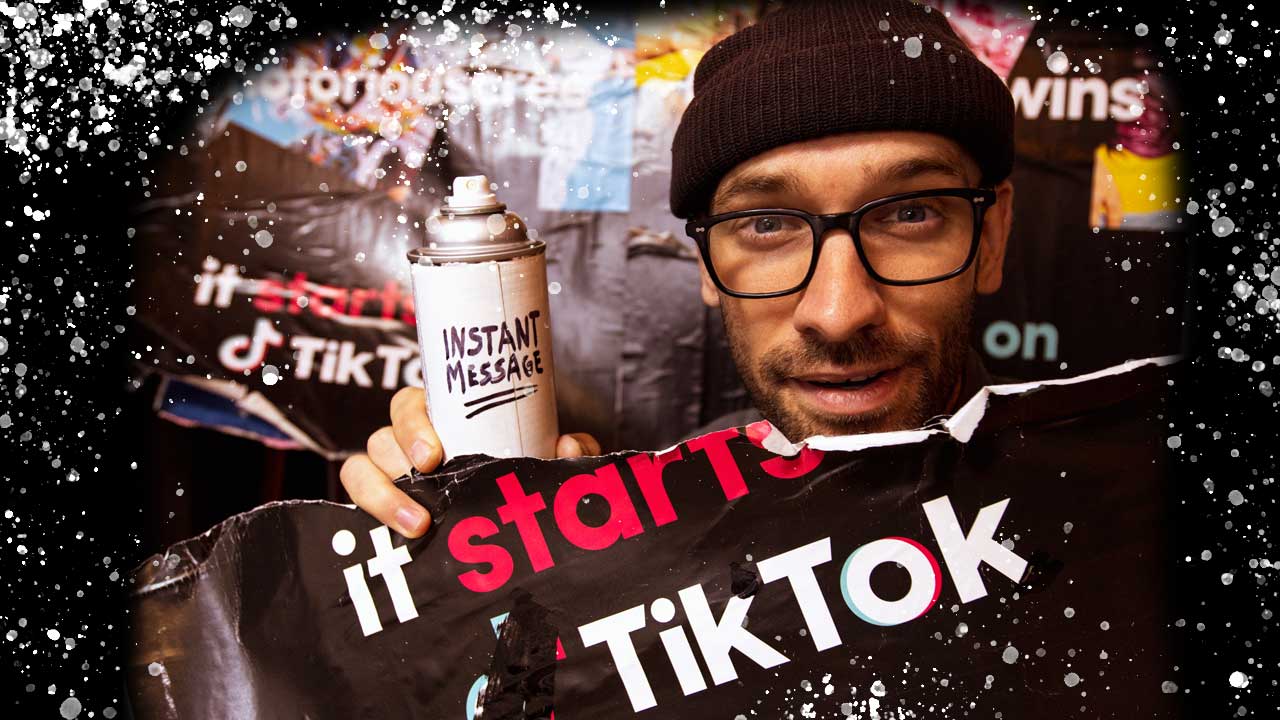 Defacing TikTok Posters: a Strategy for Sharing Important Messages With Humor